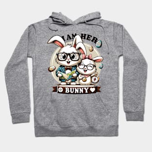 Cute I Am Her Bunny Heartfelt Love Design Hoodie